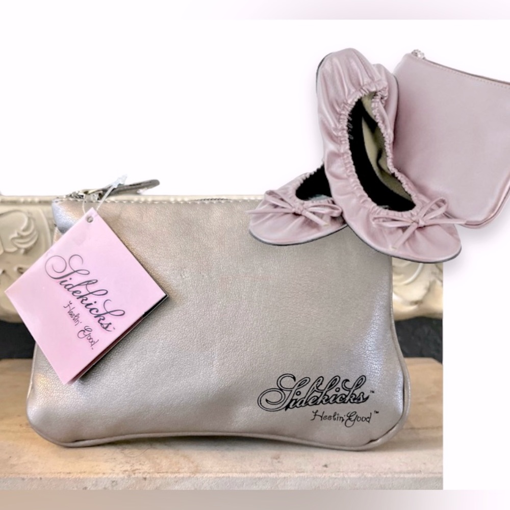 NWT Sidekicks Ballet Flats Travel Pouch Cosmetic Makeup Toiletry Bag